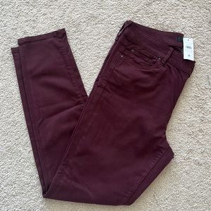 Ann Taylor Curvy Fit Jeans - Burgandy